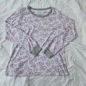 Jane and Bleecker Pink Heart Pajama Top
